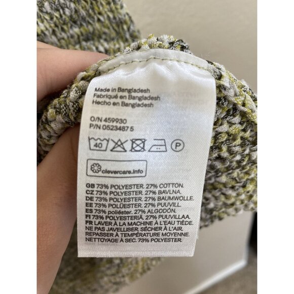 H&M Womens Green‎ Sweater Medium short sleeve polyester round neck knit - Picture 4 of 6